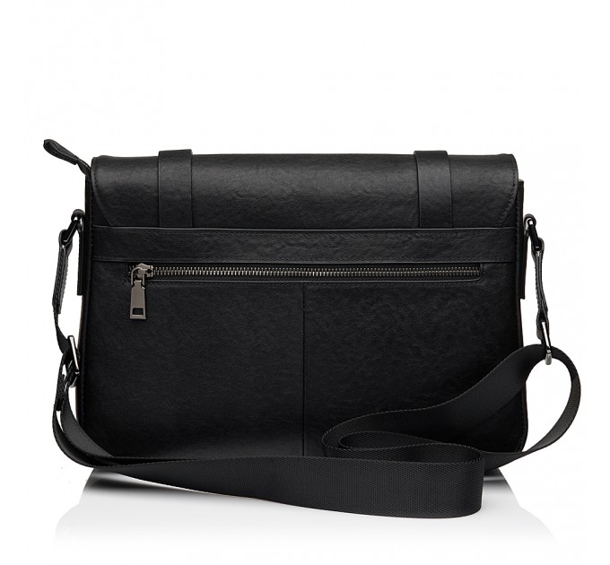 Чоловіча сумка-портфель з натуральної шкіри чорна BAGS4LIFE MAN 6825