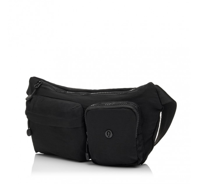 Сумка-бананка жіноча з поліестера чорна BAGS4LIFE 66908