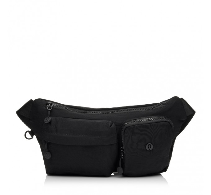 Сумка-бананка жіноча з поліестера чорна BAGS4LIFE 66908