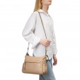 Женская сумка из натуральной кожи светло-бежевая BAGS4LIFE 2020