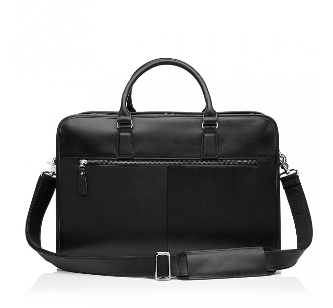 Деловая сумка с натуральной кожи черная BAGS4LIFE MAN 6242