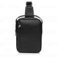Чоловіча сумка-портфель з натуральної шкіри чорна BAGS4LIFE MAN 7220 з короткою ручкою