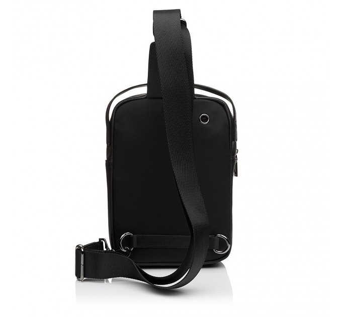Чоловіча сумка-портфель з натуральної шкіри чорна BAGS4LIFE MAN 7220 з короткою ручкою