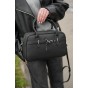 Жіноча сумка з натуральної шкіри чорна BAGS4LIFE (T) 6037 з ремінцем