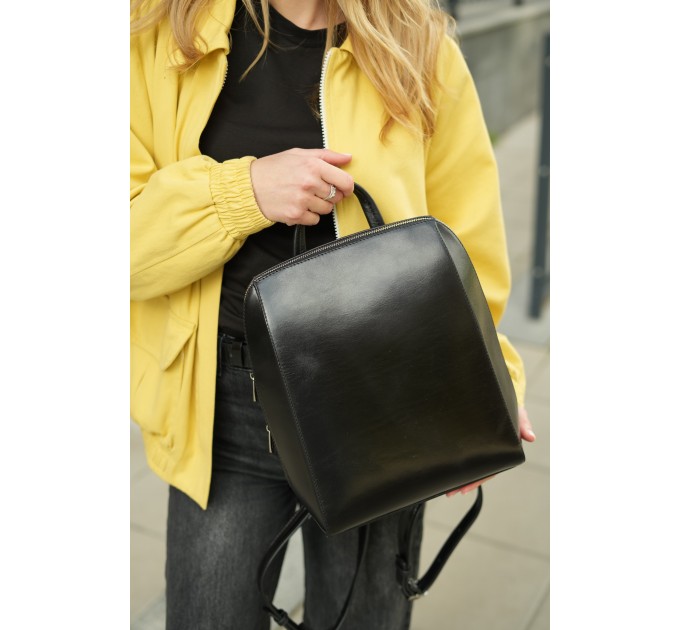 Рюкзак жіночий з натуральної шкіри чорний Vito Torelli 1012 2116