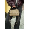 Жіноча сумка-тоут з натуральної шкіри бежева BAGS4LIFE 99067 з клапаном