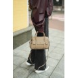 Жіноча сумка-тоут з натуральної шкіри бежева BAGS4LIFE 99067 з клапаном