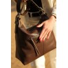 Женская сумка-хобо из натуральной кожи коричневая BAGS4LIFE 3310