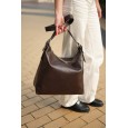 Женская сумка-хобо из натуральной кожи коричневая BAGS4LIFE 3310