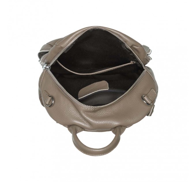 Рюкзак для женщин кожаный серый BAGS4LIFE 6035
