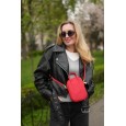 Женская сумка кросс-боди с натуральной кожи красная BAGS4LIFE 88362 с ручками