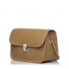 Женская сумка из натуральной кожи с цепочкой бежевая BAGS4LIFE 6681
