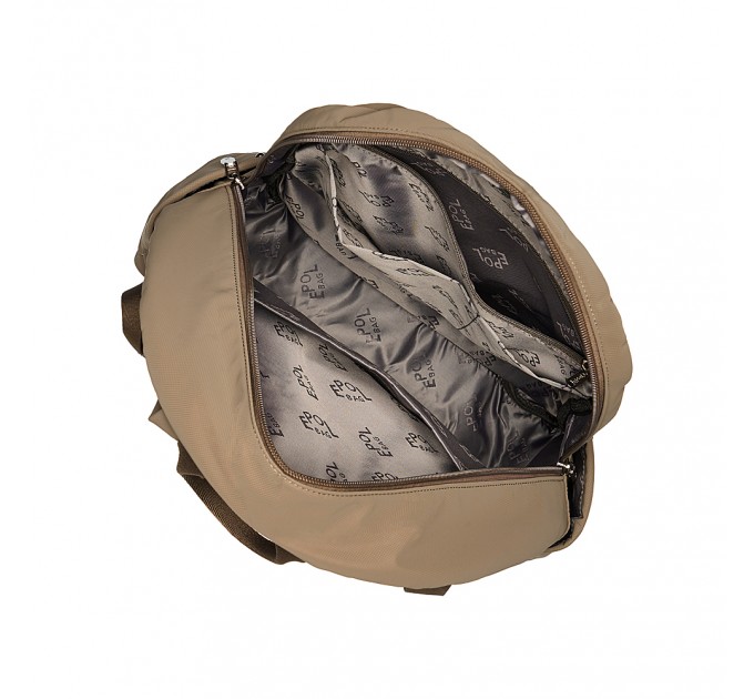Рюкзак женский из полиэстера светло-коричневый EPOL 6116-06