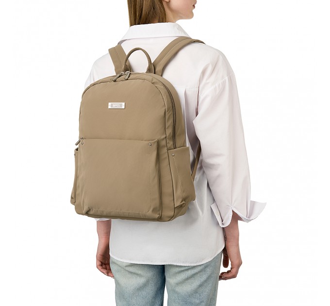 Рюкзак женский из полиэстера светло-коричневый EPOL 6116-06