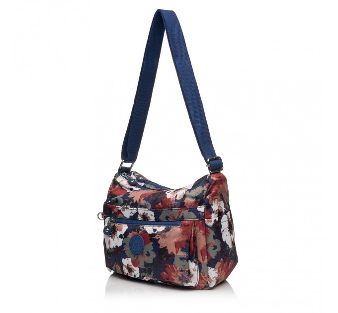 Сумка кросс-боди женская из полиэстера синий принт BAGS4LIFE 91004