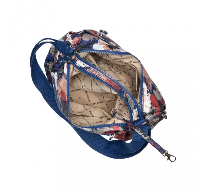 Сумка кросс-боди женская из полиэстера синий принт BAGS4LIFE 91004