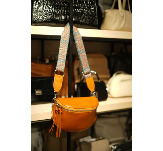 Сумка женская из натуральной кожи рыжая BAGS4LIFE 77187