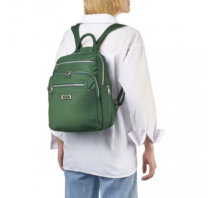 Рюкзак жіночий з поліестера зелений EPOL 9200А