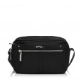 Сумка женская кросс-боди из полиэстера черная EPOL 6102-04 горизонтальная