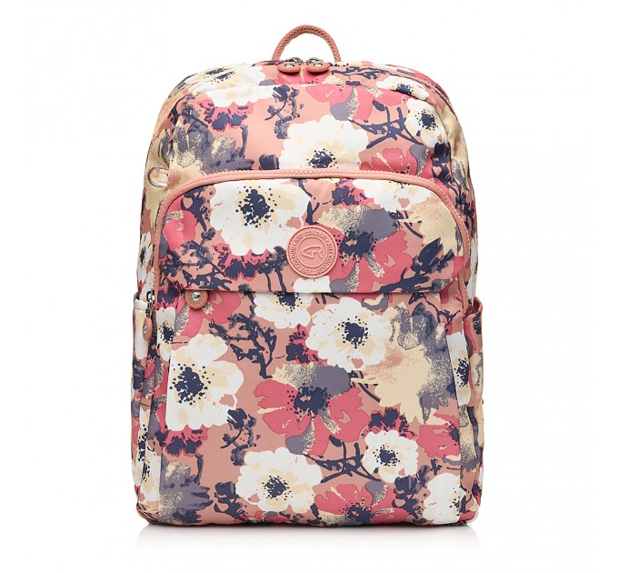 Рюкзак жіночий з поліестера рожевий принт BAGS4LIFE 91401