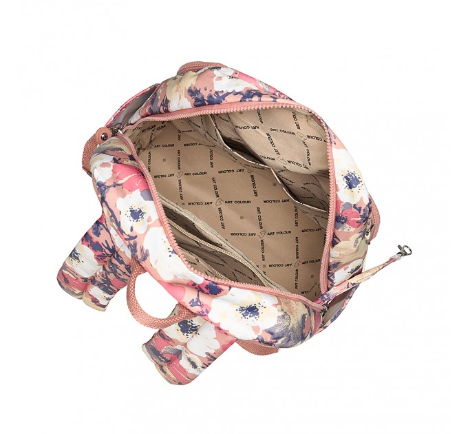 Рюкзак жіночий з поліестера рожевий принт BAGS4LIFE 91401