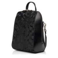 Женский рюкзак сумка из натуральной кожи черный Vito Torelli 1012 мини 2067/2080 милитари