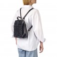 Жіночий рюкзак сумка з натуральної шкіри чорний Vito Torelli 1012 міні 2067/2080 мілітарі