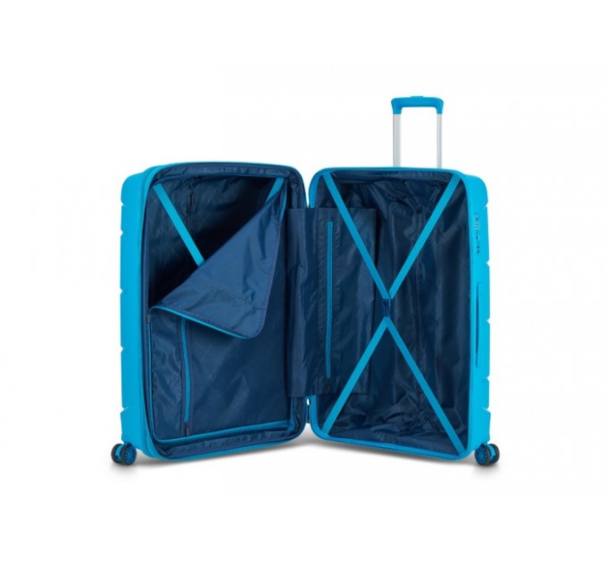 Чемодан большой пластиковый бирюза Roncato Modo Starlight 423451/68 с расширением