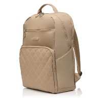 Рюкзак жіночий з поліестера бежевий BAGS4LIFE 88001 зі стьобаною кишенею