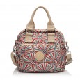 Сумка жіноча з поліестера бежевий принт BAGS4LIFE 91403 з двома ручками