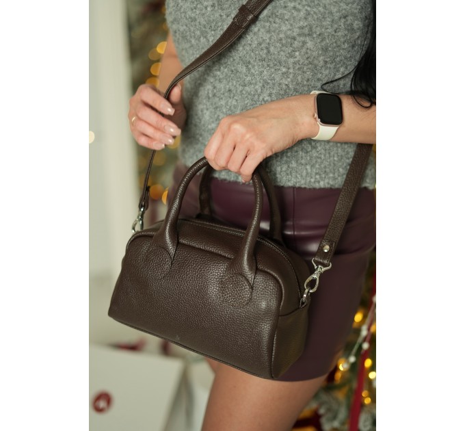 Жіноча сумка з натуральної шкіри коричнева Vito Torelli 1107 1210