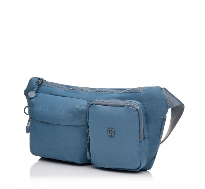 Сумка-бананка жіноча з поліестера блакитна BAGS4LIFE 66908