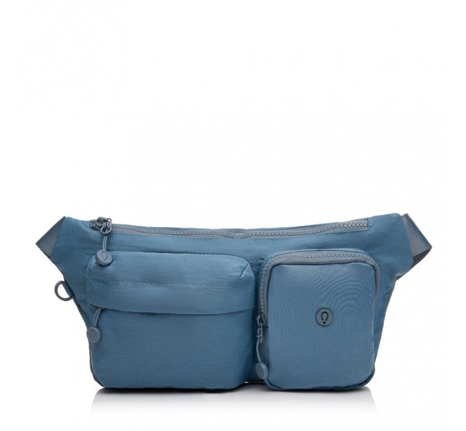 Сумка-бананка жіноча з поліестера блакитна BAGS4LIFE 66908