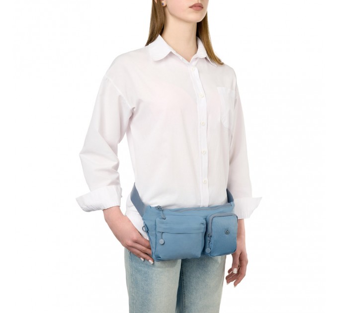 Сумка-бананка жіноча з поліестера блакитна BAGS4LIFE 66908