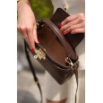 Жіноча сумка-тоут з натуральної шкіри коричнева BAGS4LIFE 522 з короткою ручкою