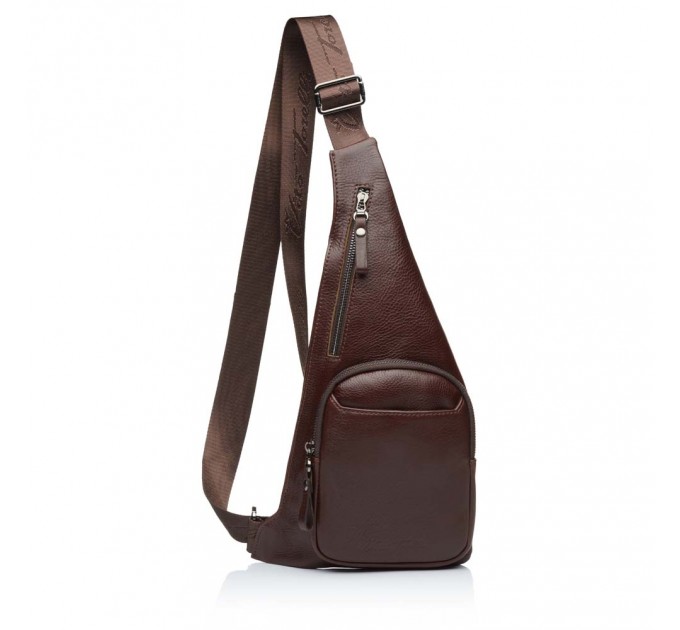 Сумка-рюкзак для мужчин кожаная коричневая Vito Torelli 7000