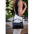 Жіноча сумка-барильце з натуральної шкіри чорна BAGS4LIFE 7202