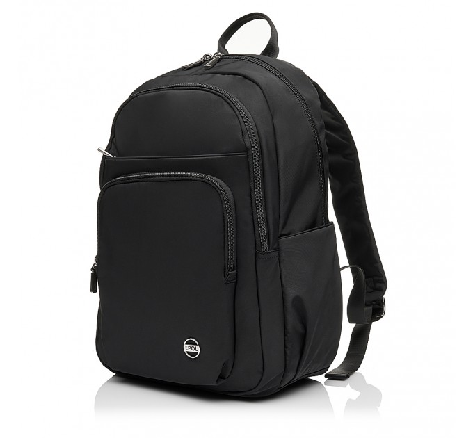 Рюкзак жіночий з поліестера чорний EPOL 6105-06