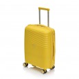 Чемодан маленький пластиковый, ручная кладь BAGS4LIFE PP720 желтый