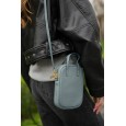 Женская сумка кросс-боди с натуральной кожи сизо-голубая BAGS4LIFE (T) 88362 с ручками