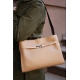 Сумка женская кожанная бежевая BAGS4LIFE (T) 5157# с ремешком