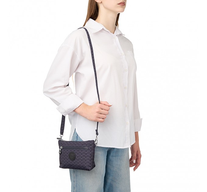 Женская сумка-клатч из полиэстера синяя BAGS4LIFE 91207 с рисунком