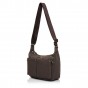 Сумка-месенджер жіноча з поліестера коричнева EPOL 6116-03 з накладними карманами