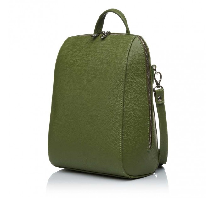 Рюкзак жіночий з натуральної шкіри зелений Vito Torelli 1012 боско