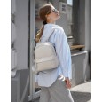 Рюкзак жіночий з натуральної шкіри світло-сірий BAGS4LIFE 608