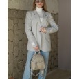 Рюкзак женский из натуральной кожи светло-серый BAGS4LIFE 633