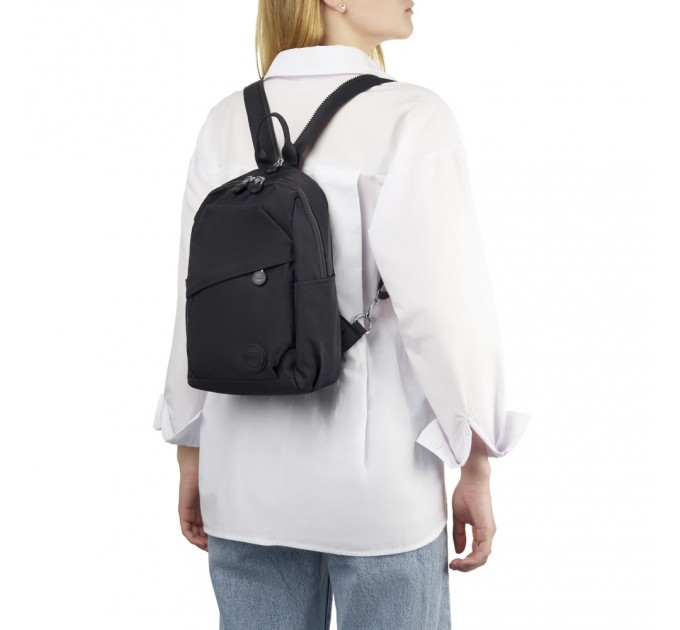 Рюкзак женский тканевой черный BAGS4LIFE W5503