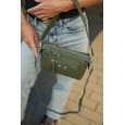Жіноча сумка з натуральної шкіри оливкова BAGS4LIFE 9332