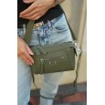 Жіноча сумка з натуральної шкіри оливкова BAGS4LIFE 9332