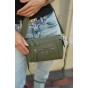 Жіноча сумка з натуральної шкіри оливкова BAGS4LIFE 9332